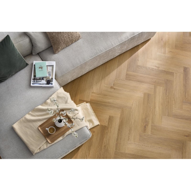 Arbiton Amaron Herringbone EIR CAS 208 BURBON OAK klikkes halszálka SPC padló + *ajándék Acoustic alátéttel (2,2mm)