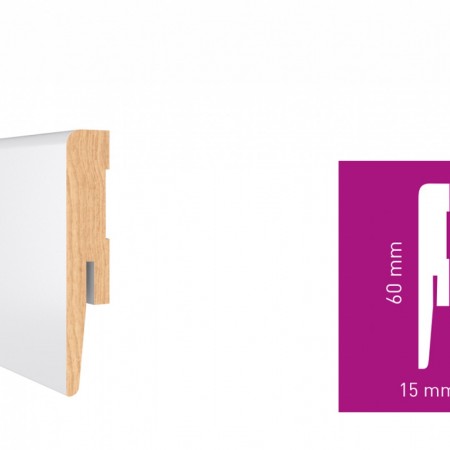 Arbiton PAINT-IT fehér MP0602 festhető MDF szegélyléc