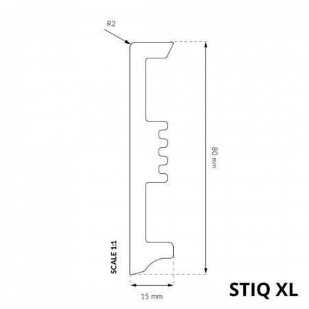 Arbiton STIQ XL WOOD TRONDHEIM OAK 126 műanyag szegélyléc