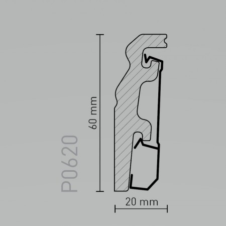 Arbiton Vega P0620 műanyag fehér szegélyléc