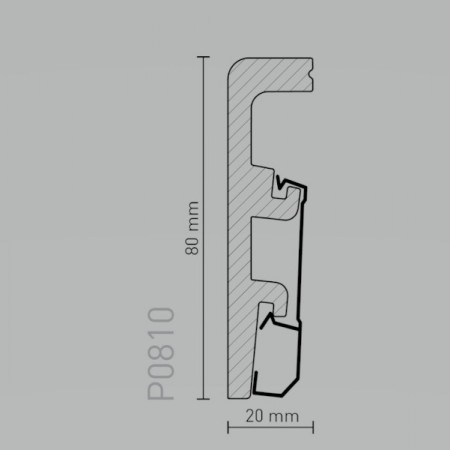 Arbiton Vega P0810 műanyag fehér szegélyléc
