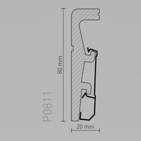 Arbiton Vega P0811 műanyag fehér szegélyléc