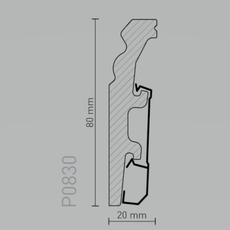 Arbiton Vega P0830 műanyag fehér szegélyléc