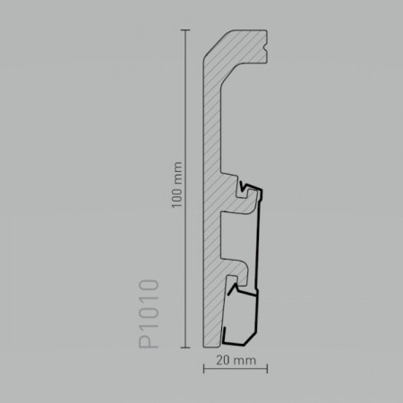 Arbiton Vega P1010 műanyag fehér szegélyléc