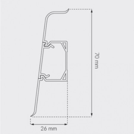 Arbiton Lars 45 Swedish Oak műanyag kábelcsatornás szegélyléc