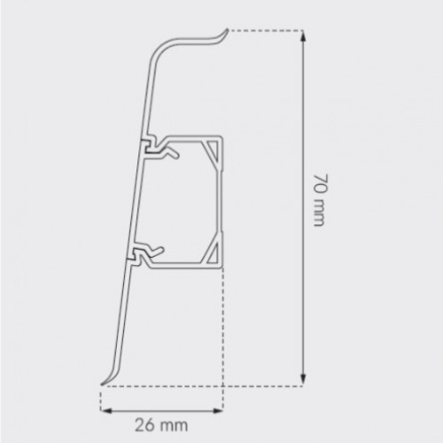 Arbiton Lars 12 Brazilian Walnut műanyag kábelcsatornás szegélyléc