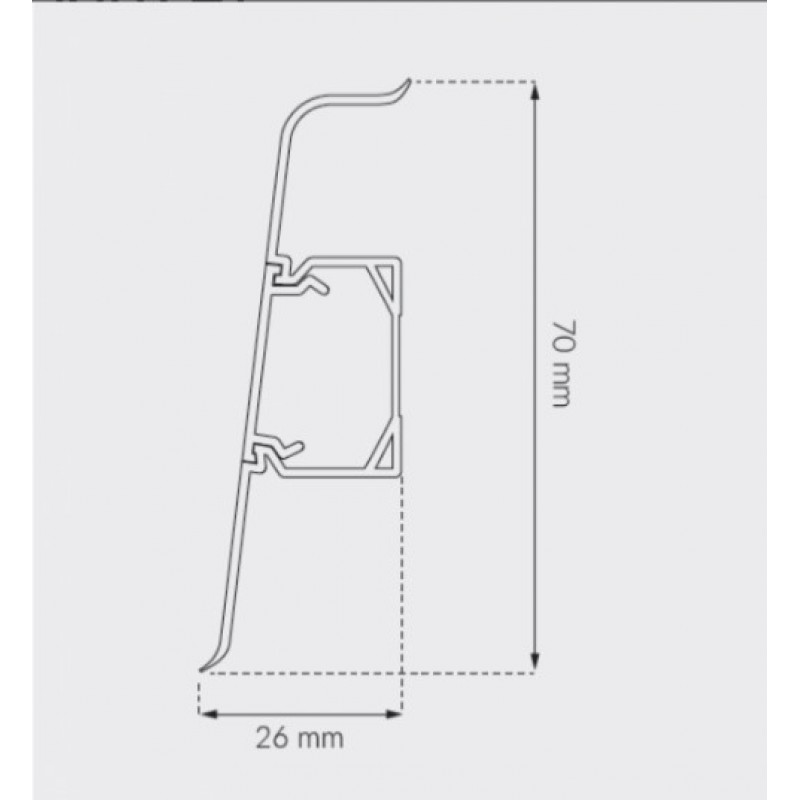 Arbiton Lars 45 Swedish Oak műanyag kábelcsatornás szegélyléc