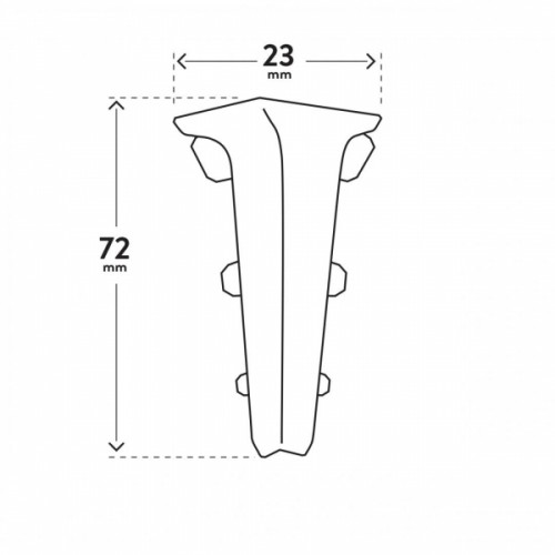 Arbiton Lars 12 Brazilian Walnut belső sarokelem