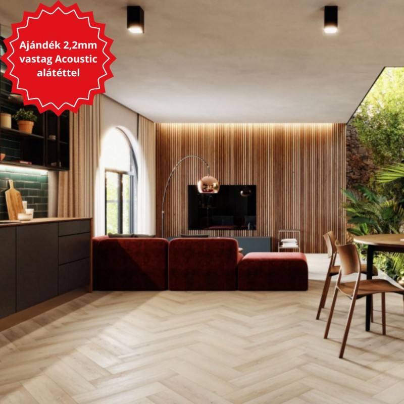 Arbiton Amaron Herringbone CA 167 Preston Oak klikkes SPC padló + *ajándék Acoustic alátéttel (2,2mm)
