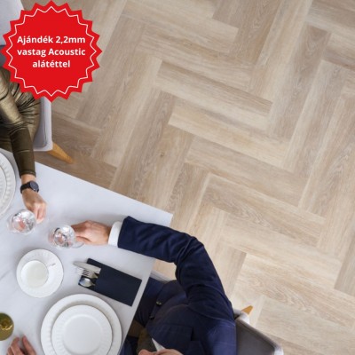 Arbiton Amaron Herringbone CA 181 Stamford Oak, klikkes SPC padló + *ajándék Acoustic alátéttel (2,2mm)