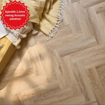 Arbiton Amaron Herringbone CA 184 Windsor Oak, klikkes SPC padló + *ajándék Acoustic alátéttel (2,2mm)