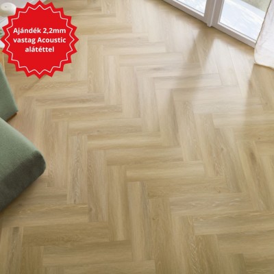 Arbiton Amaron Herringbone EIR CAS 222 JOHANNES OAK klikkes SPC padló + *ajándék Acoustic alátéttel (2,2mm)