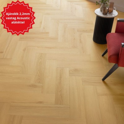 Arbiton Amaron Herringbone EIR CAS 227 VIRGIN OAK klikkes SPC padló + *ajándék Acoustic alátéttel (2,2mm)