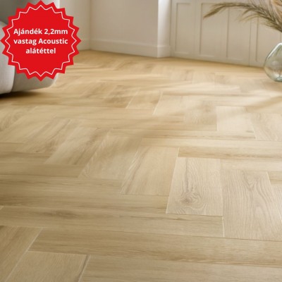 Arbiton Amaron Herringbone EIR CAS 228 PRINCETON OAK klikkes SPC padló + *ajándék Acoustic alátéttel (2,2mm)