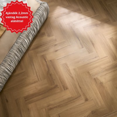 Arbiton Amaron Herringbone EIR CAS 229 ROCHESTER OAK klikkes SPC padló + *ajándék Acoustic alátéttel (2,2mm)