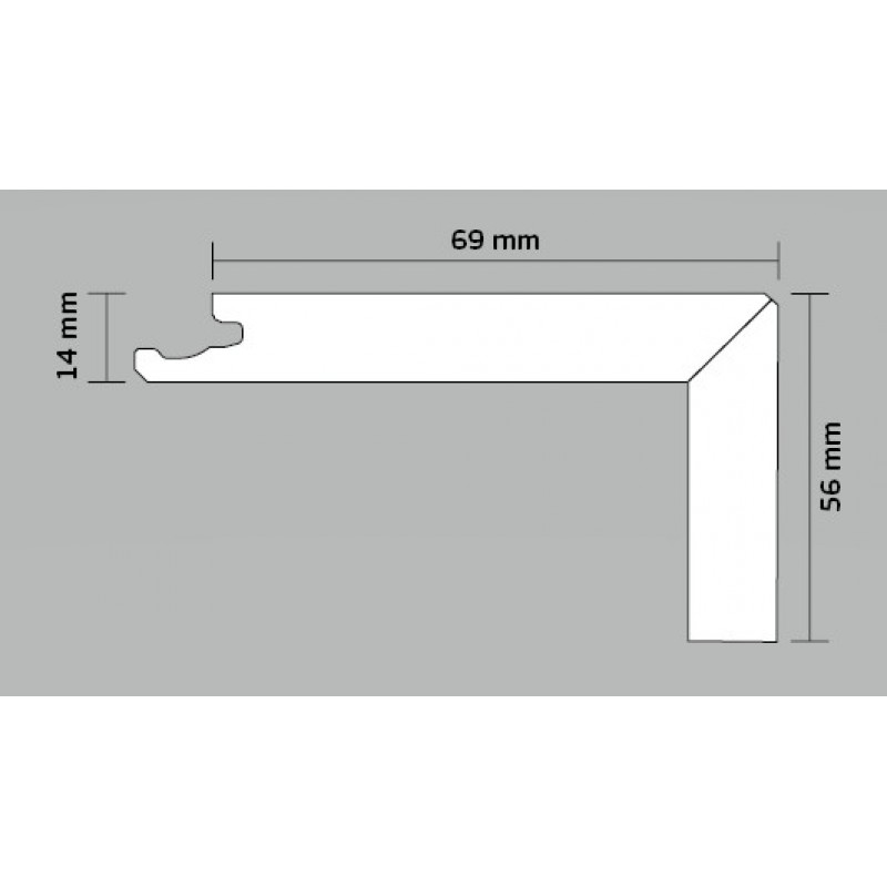 Boen Klasszikus Lépcsőprofil - (B) Oak white, beveled and brushed Live Natural White. 10117936