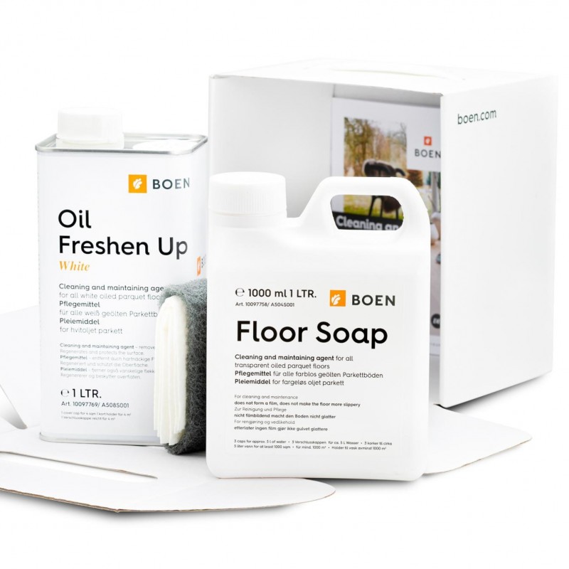 Boen Ápoló és Tisztító Szett fehér olajozott parkettához. 2L. 10097752