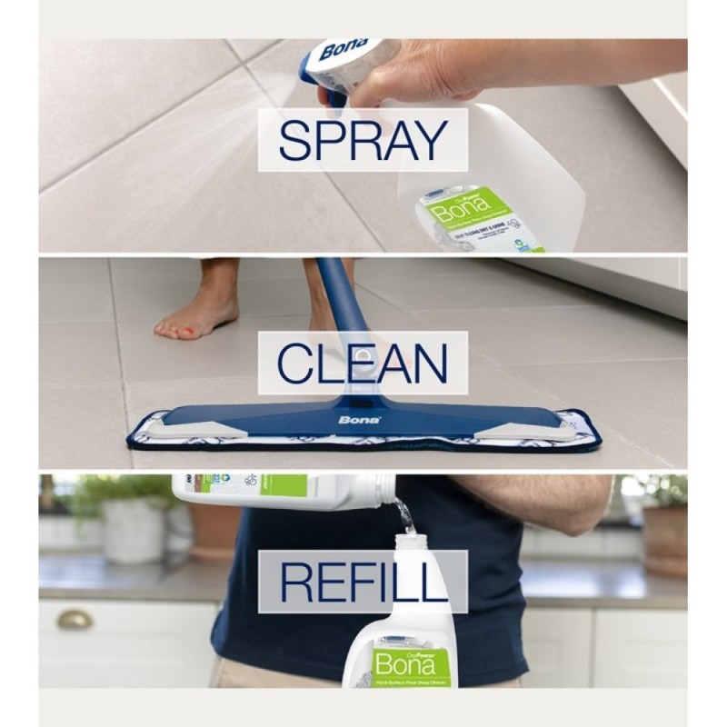 Bona OxyPower Hard-Surface Floor Deep Cleaner Spray 1L. - Mélytisztító kemény felületekhez - WM857013011