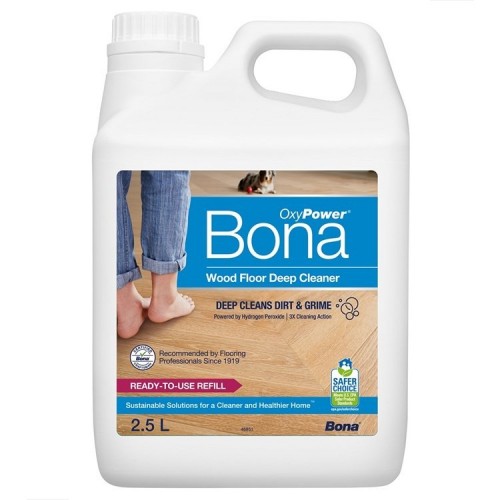 Bona OxyPower Wood Floor Deep Cleaner utántöltő 2,5L. - Mélytisztító olajozott és lakkozott padlókhoz -WM857015001