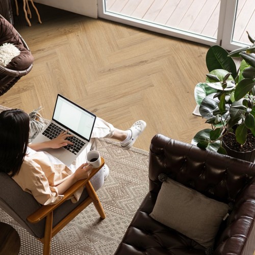 Classen Manor Herringbone 64920 Vernon Tölgy, vízálló halszálka laminált padló