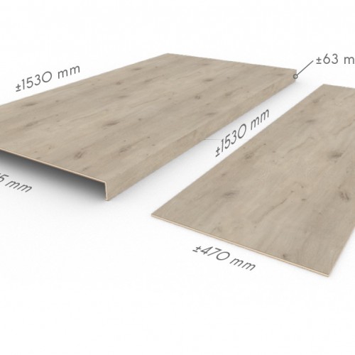 COREtec Acorn 75STR0854B klasszik lépcsőprofil 2db húzott karú (forduló) lépcsőhöz