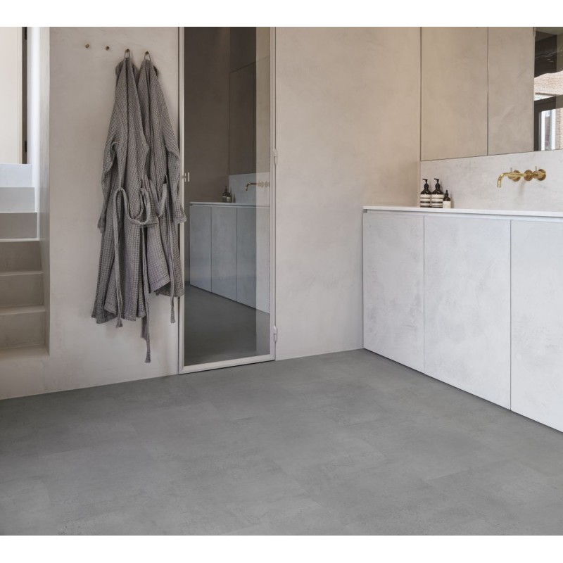 COREtec Essentials Tile Polished Concrete 95 50LVT1695 klikkes vinyl padló int. parafa alátéttel