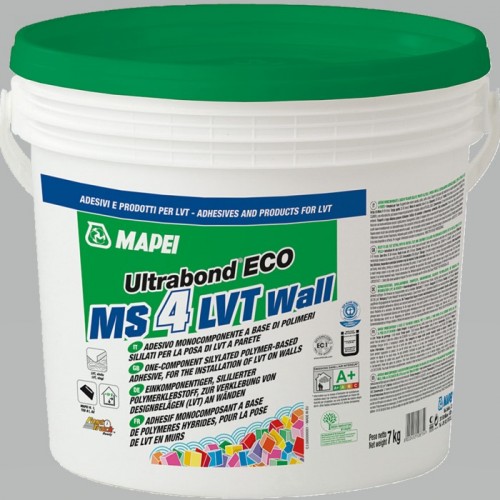 MAPEI ULTRABOND ECO MS 4LVT RAGASZTÓ SPC/LVT PADLÓHOZ ÉS FALBURKOLATHOZ - 7kg