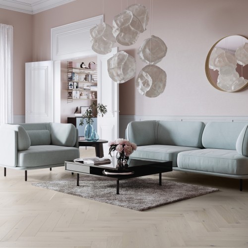 Barlinek Cappuccino Herringbone 110 Tölgy, matt-lakkozott halszálka parketta. 1WC000001