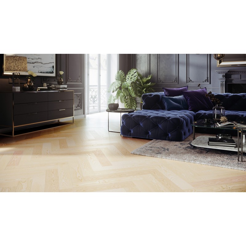 Barlinek Herringbone Moonlight Kőris matt-lakkozott halszálka parketta. 1WC000018