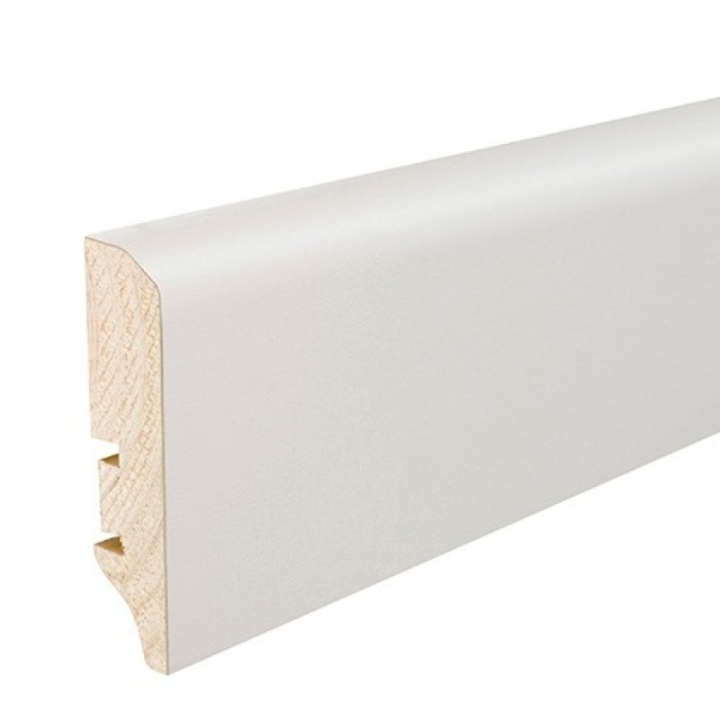 Barlinek P50 modern profilú fehér fóliázott szegélyléc. P5018101A
