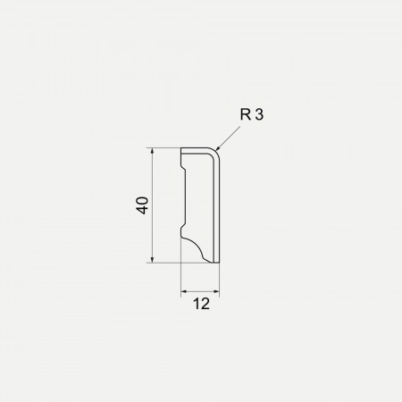 Bauwerk Classicline-K. furnérozott Fehér, RAL 9010 szegélyléc. 10160726