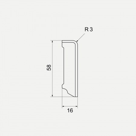 Bauwerk Classicline-K. furnérozott Fehér, RAL 9016 szegélyléc. 10161218