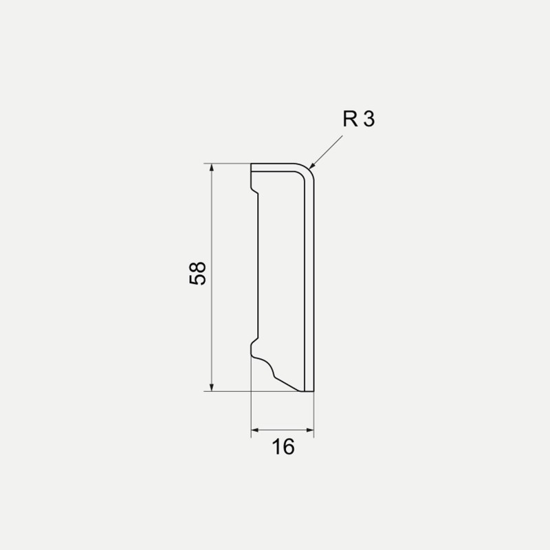 Bauwerk Classicline-K. furnérozott Fehér, RAL 9016 szegélyléc. 10161218