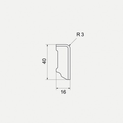 Bauwerk Classicline-K. furnérozott Tölgy, Caffelatte szegélyléc. 10160795