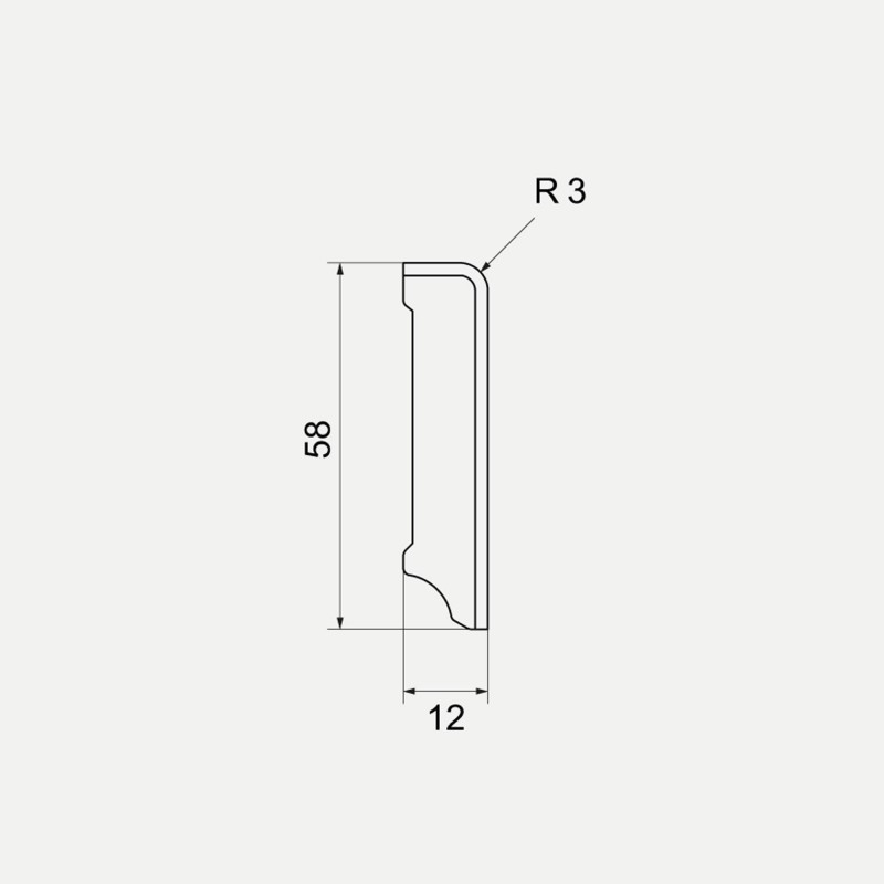 Bauwerk Classicline-K. furnérozott Tölgy, Crema szegélyléc. 10160772