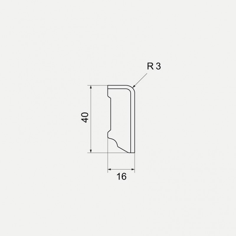 Bauwerk Classicline-K. furnérozott füstölt Tölgy, Crema szegélyléc. 10160792