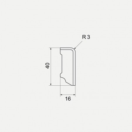 Bauwerk Classicline-K. furnérozott füstölt Tölgy, szegélyléc. 10160786