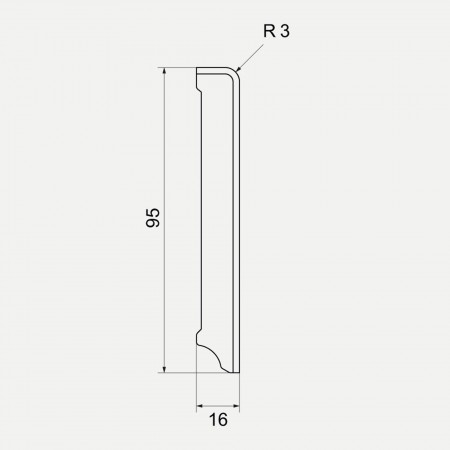 Bauwerk Classicline-K. furnérozott Fehér, RAL 9010 szegélyléc. 10160814