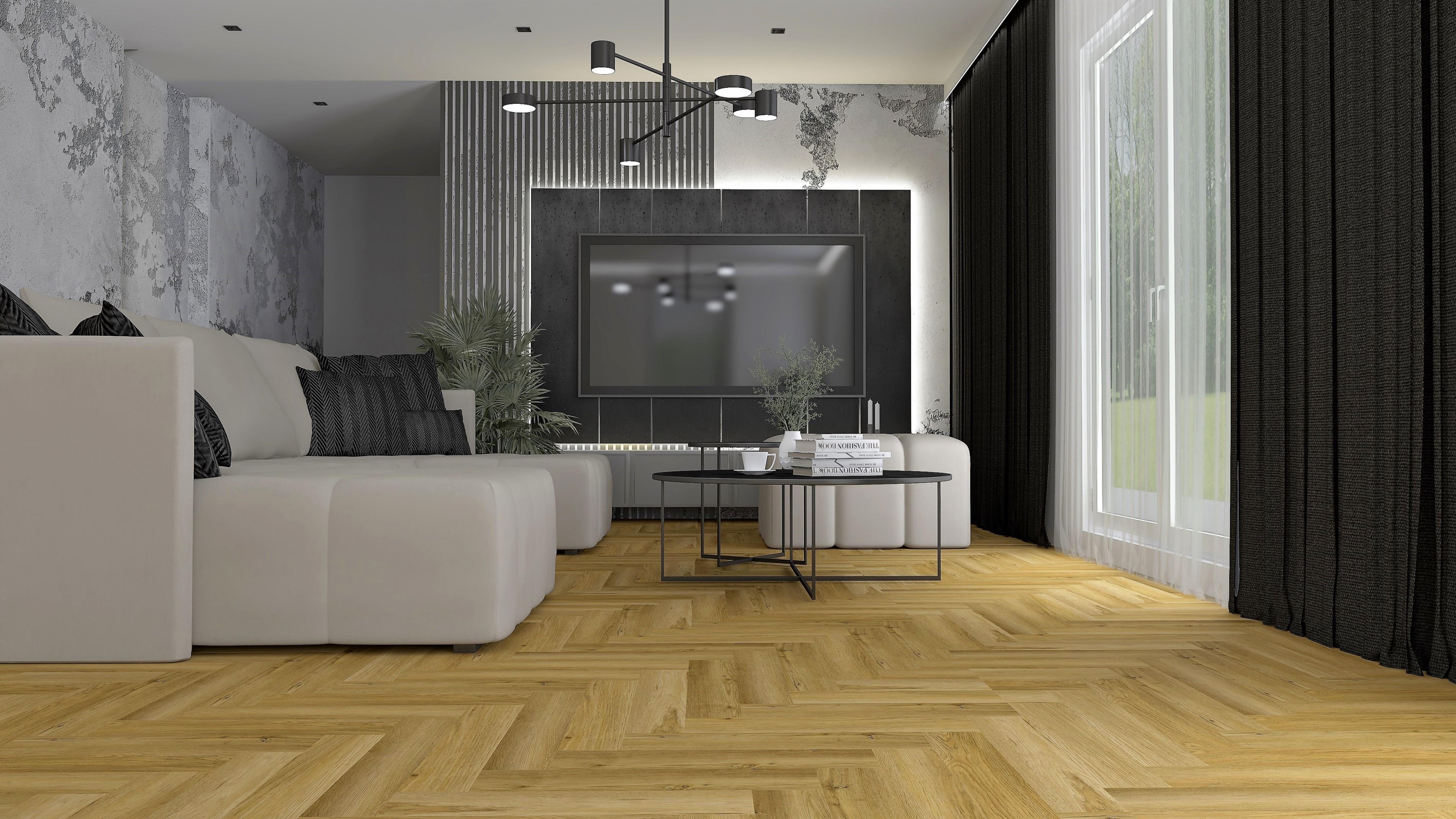 VinCore Herringbone+ Lyon klikkes SPC padló integrált alátéttel