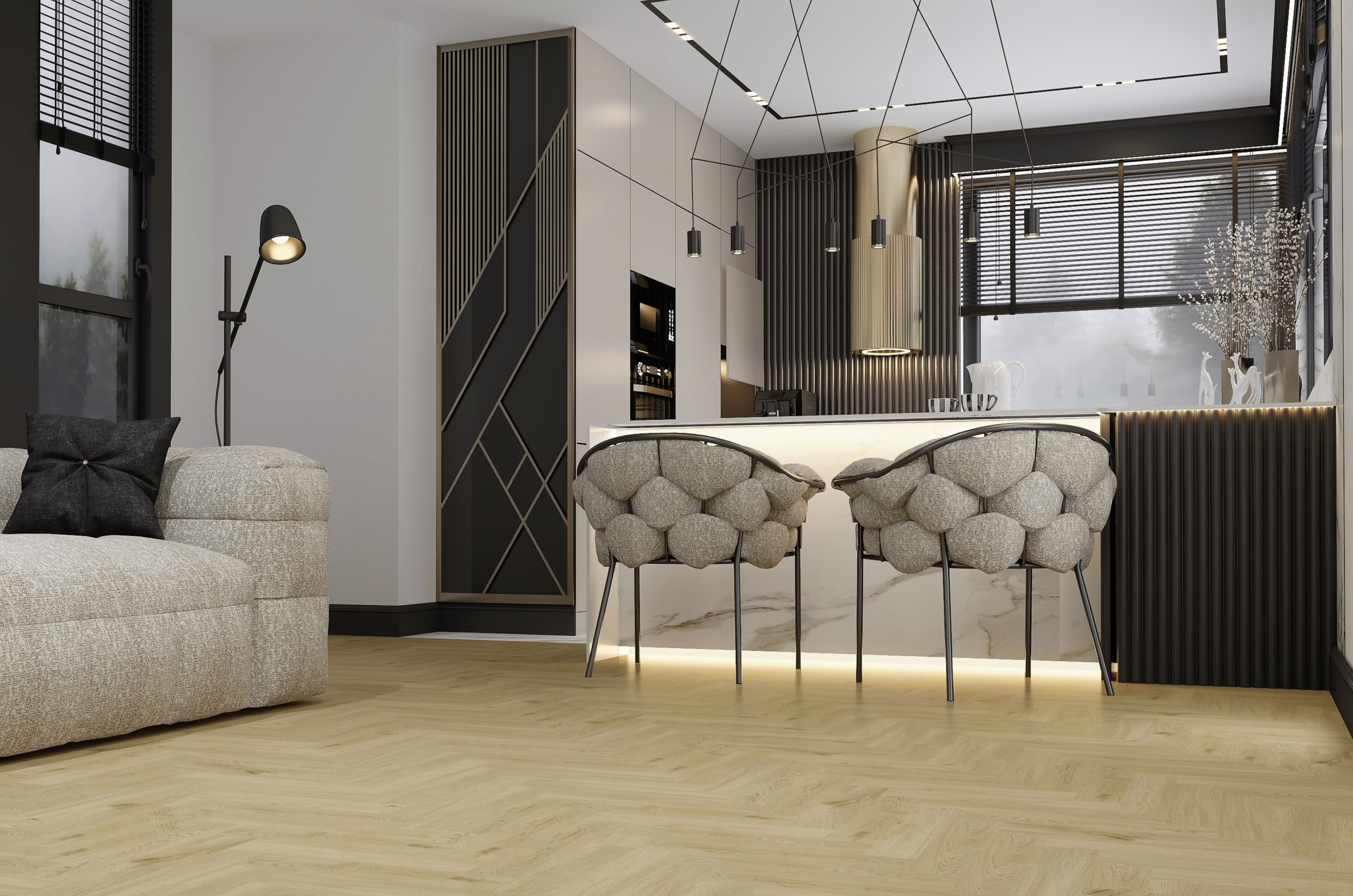 VinCore Herringbone+ Nice klikkes SPC padló integrált alátéttel