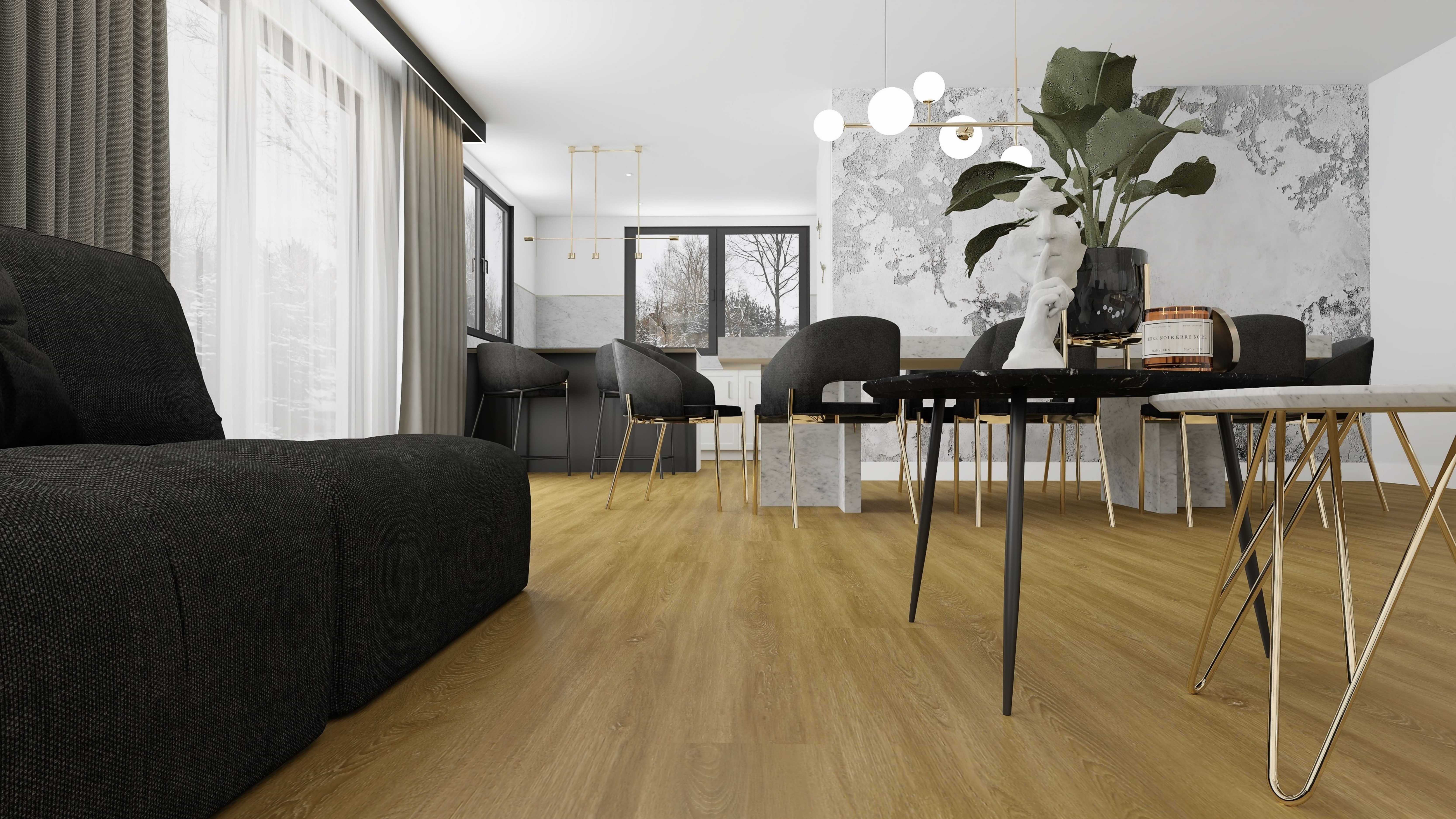 VinCore Wood+ Bari klikkes SPC padló integrált alátéttel